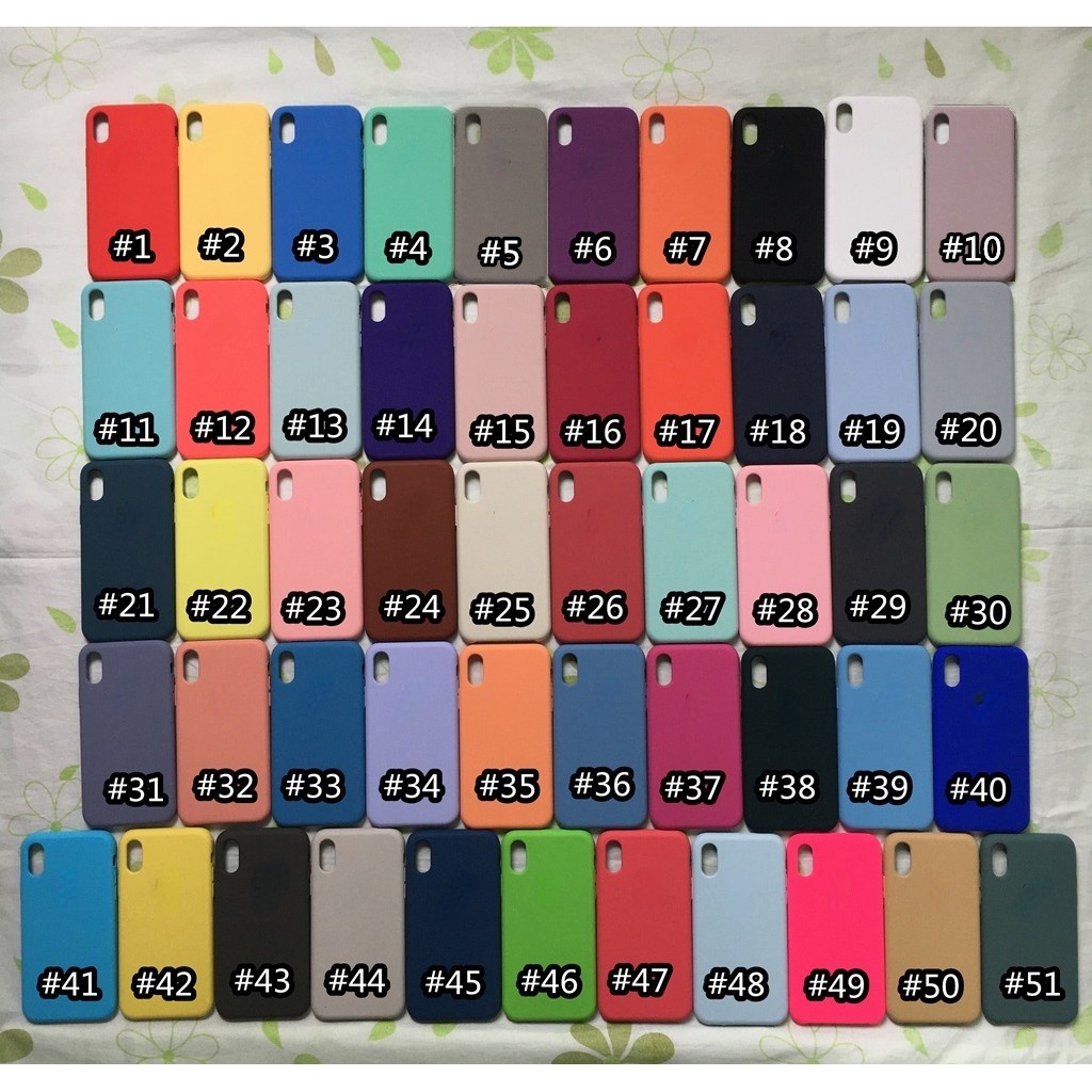 Casing Soft Case Silikon 50 Warna Untuk ip 6 XR X XS MAX 8 7P 6S Plus