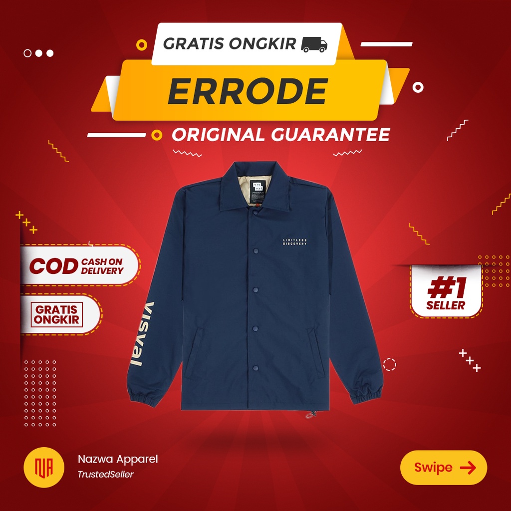 JAKET COACH VISVAL ERRODE NAVY
