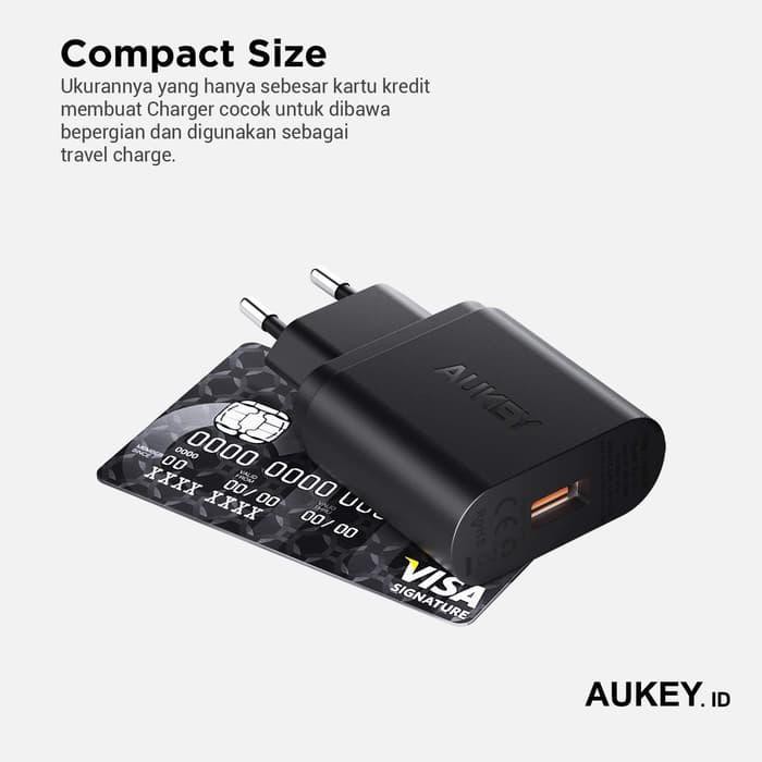 Aukey Charger 1 Port 18W QC 3.0 + Micro USB Cable - SKU : 500001 / 500291