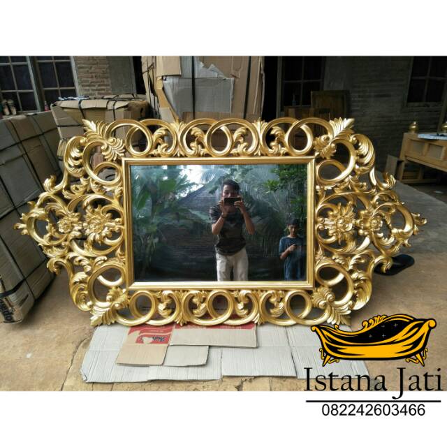 Figura cermin bunga mewah/figura kaca modern gold/bufet tv jati/lemari hias minimalis/meja consule