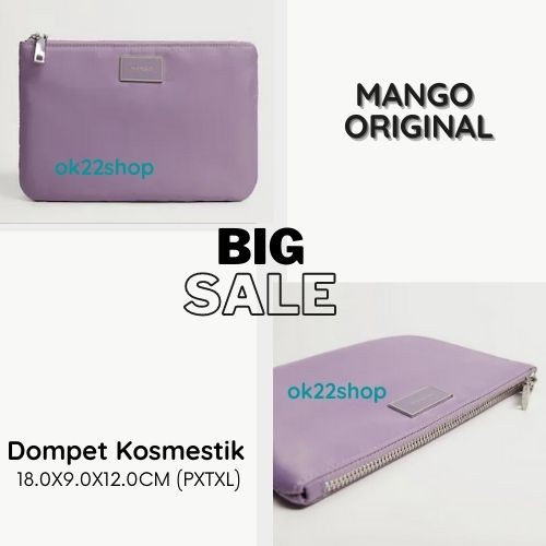 MANGO - Tas Kosmetik Original Wanita (Logo Cosmetic Bag-Lilac)