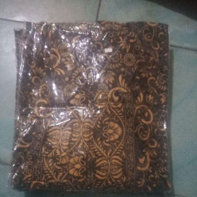Distro Batik Hrb026 Kenongo Kemeja Tosca Pende Pekalongan Padi M L Xl Sogan Tulis Halus Kemeja Batik