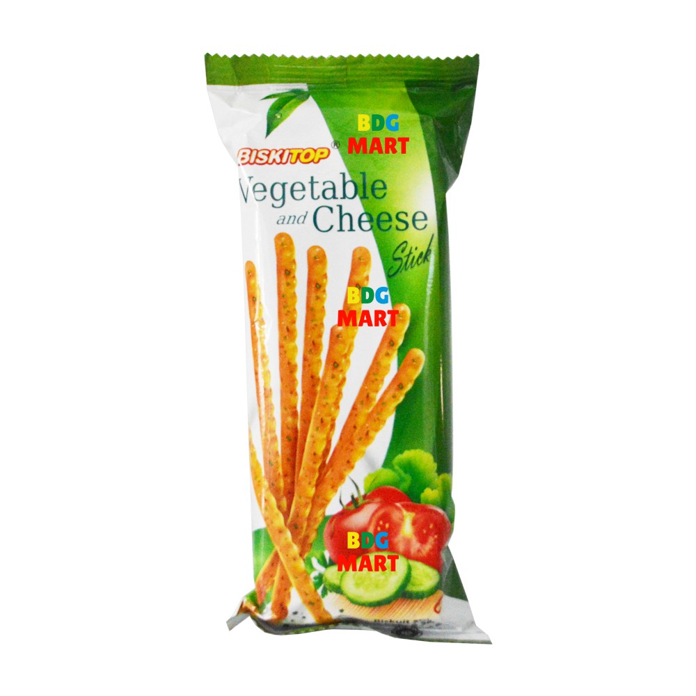 

PACK Biskitop Vegetable Cheese Stick Biskuit Stik Rasa Sayuran Dan Keju - 60gr