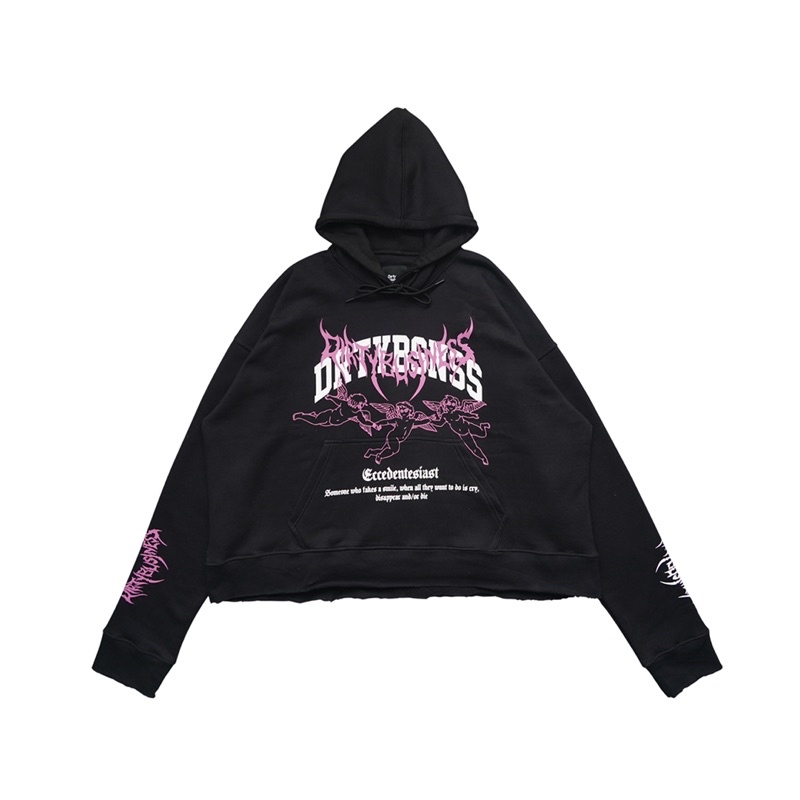 HOODIE OVERSIZE CROP UNFINISHED CUPID DIRTYBUSINESS.CO