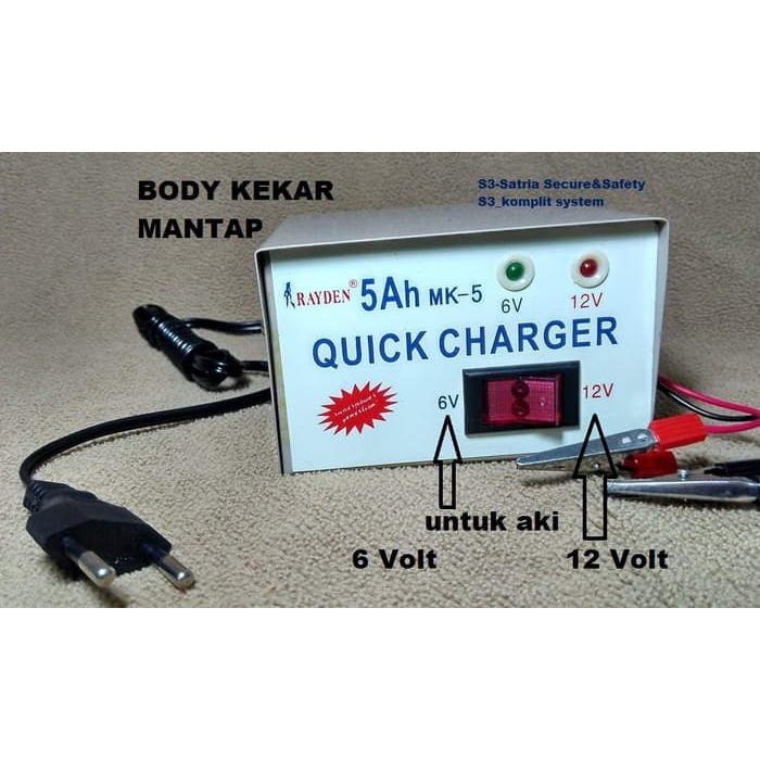 Aki Mobil - Otomotif - Charger Aki Portable Charger Aki 12 Volt Handal Dan Awet - Aki Kering - Aki