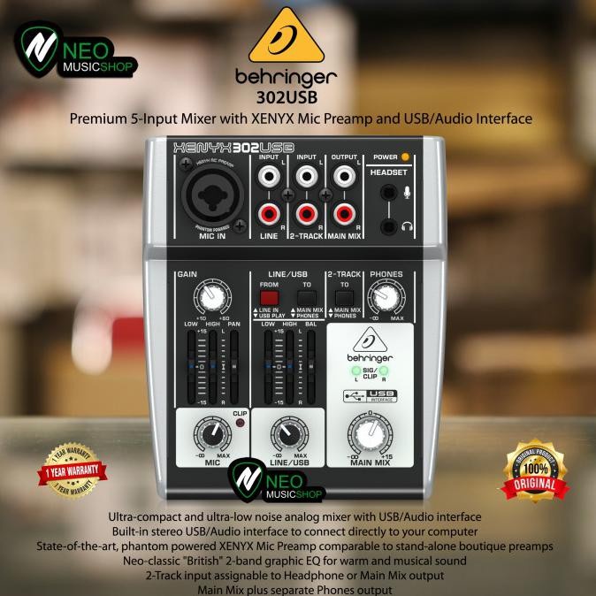 Behringer Xenyx 302USB / Xenyx 302USB Audio Interface