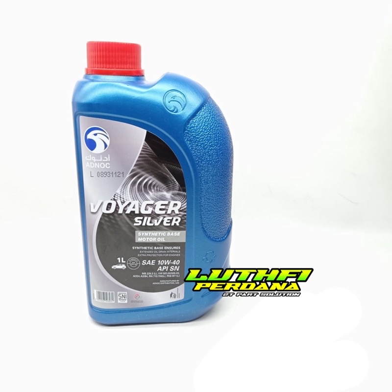 OLI ADNOC VOYAGER SILVER 10w40 API SN 1 LITER OLI MESIN 2T 4T