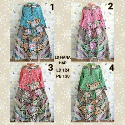 Gamis Batik Longdress Ld Hana Katun Busui Friendly