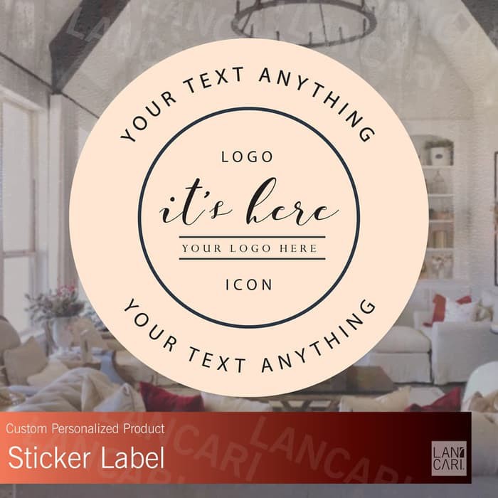 

Stiker Label Modern Custom fashion Stickers busana merk tag labels