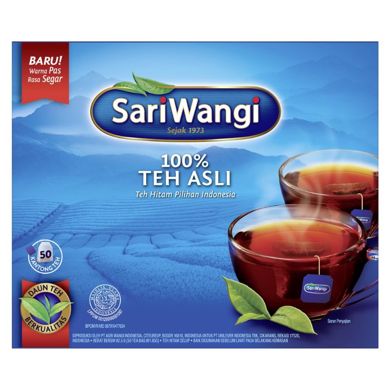 

SariWangi 100% teh asli isi 1pack 50 kantong