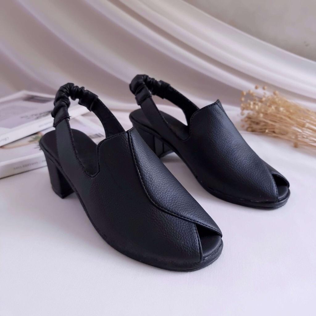 Sandal ZNYN High Hells Wanita Modern Hak Tinggi 5 cm