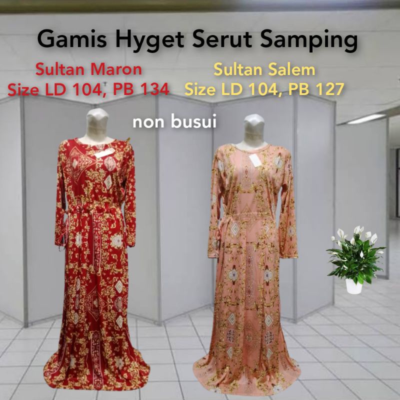 Gamis Hyget Serut Samping LD 104