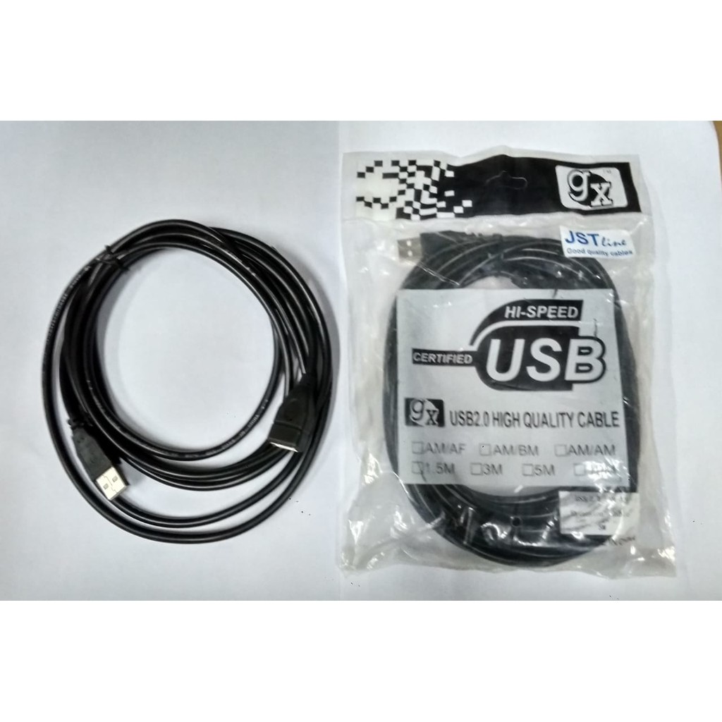 KABEL USB EXTENTION 2.0 JSTECH BLACK GOOD QLTY 5M