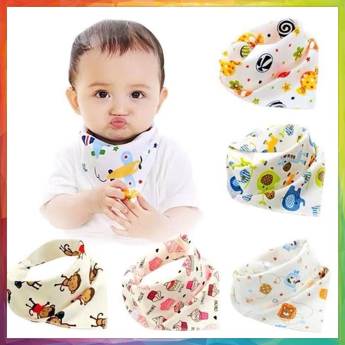 Celemek Makan Bayi / Baby Slabber Bib/ Slabber Segitiga