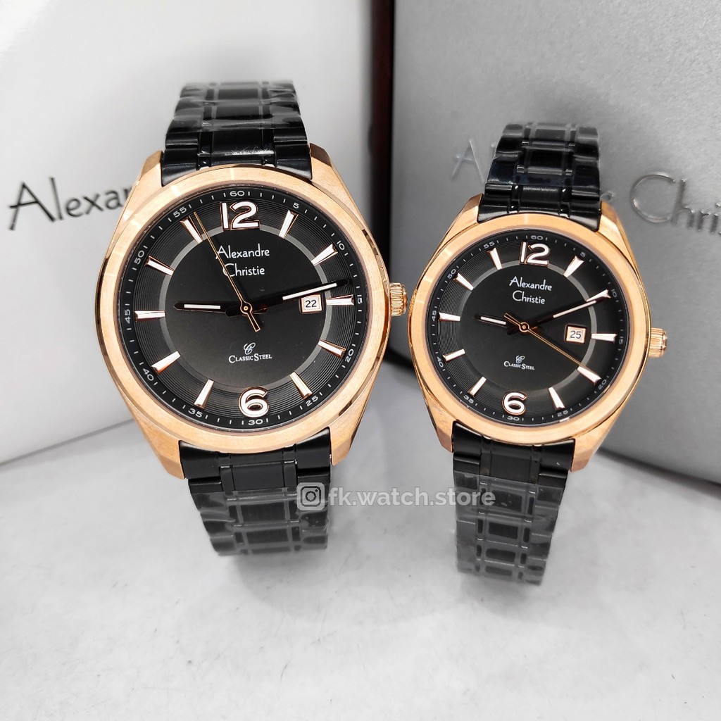 Alexandre Christie AC 8583 / AC8583 / AC 8583 MD Couple Jam Tangan Pasangan Original