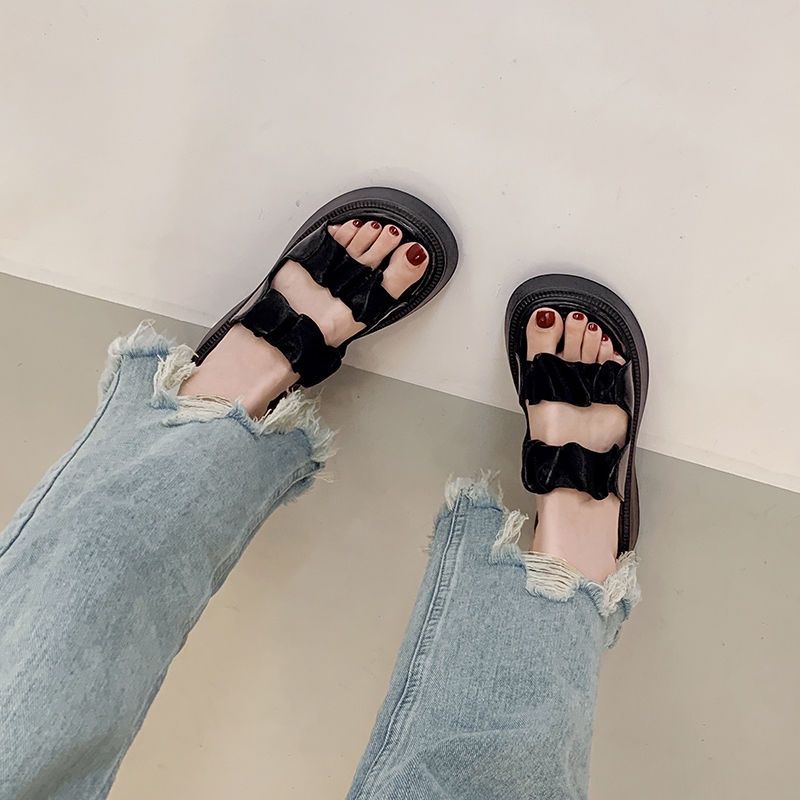 MYSTYLE Viola Korea Design  Sandal Wedges Fashion Wanita Import
