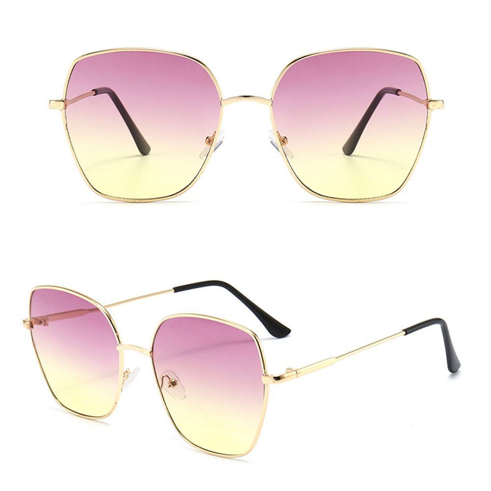 Lily Wanita Kacamata Hitam Logam Vintage Kacamata Matahari UV400 Bingkai Logam Retro Shades