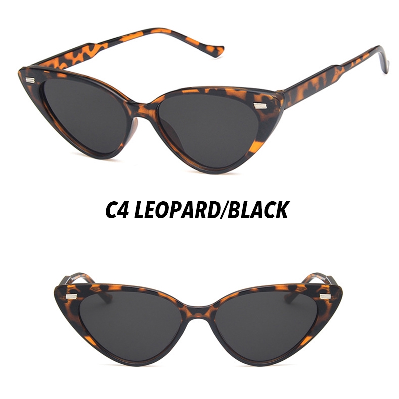 (YUZHU) Bayar Di Tempat INS Fashion Small Retro Cat Eye Kacamata Hitam Wanita/Pria Sunglasses