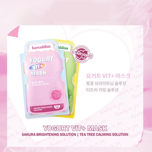 BNB Barenbliss Yogurt Vit+Mask - Sheet Mask Korea Essence Serum Masker Wajah