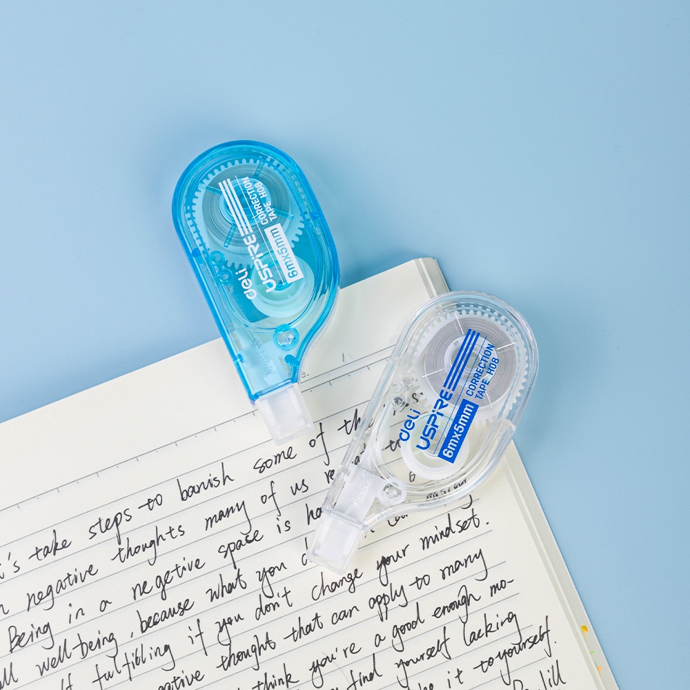 Deli Correction Tape / Tip X Kertas 55mm*6m/8m/12m Isi 1pc/3pcs Desain Ergonomis Praktis EH08-BX