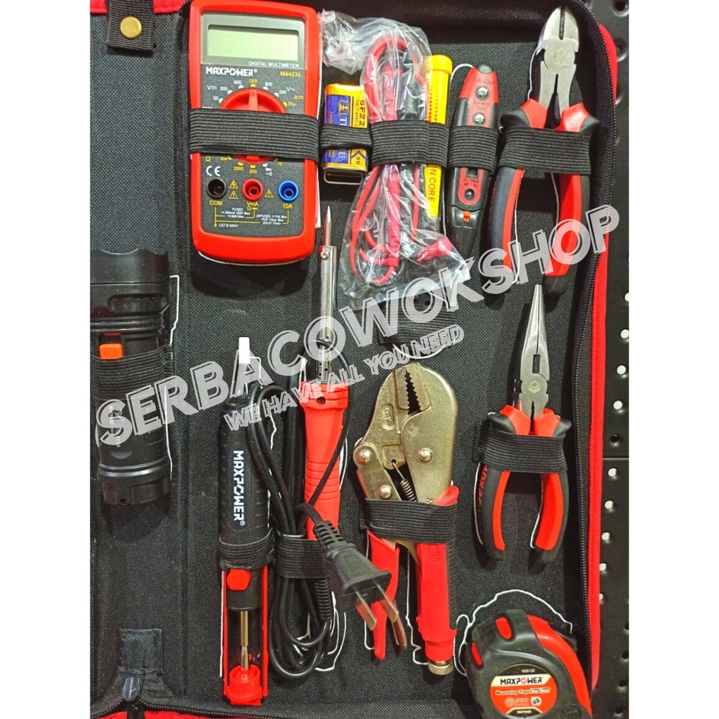 MAXPOWER 32 Pcs Electronic Tools Set Elektronik Repair Tool Kit Maxpower Termurah Berkualitas