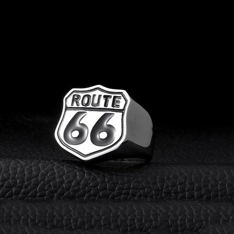 Cincin Pria Titanium Stainless Biker Route 66 JCP-019