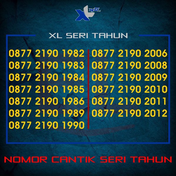 PROMO    Nomor Cantik XL Seri Tahun 1982-2012   MURAH