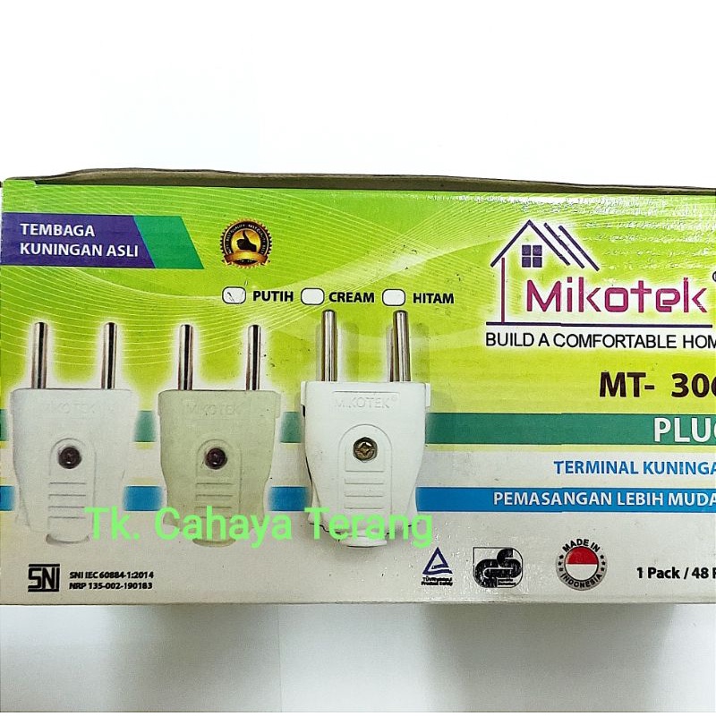 Steker gepeng putih SNI Mikotek