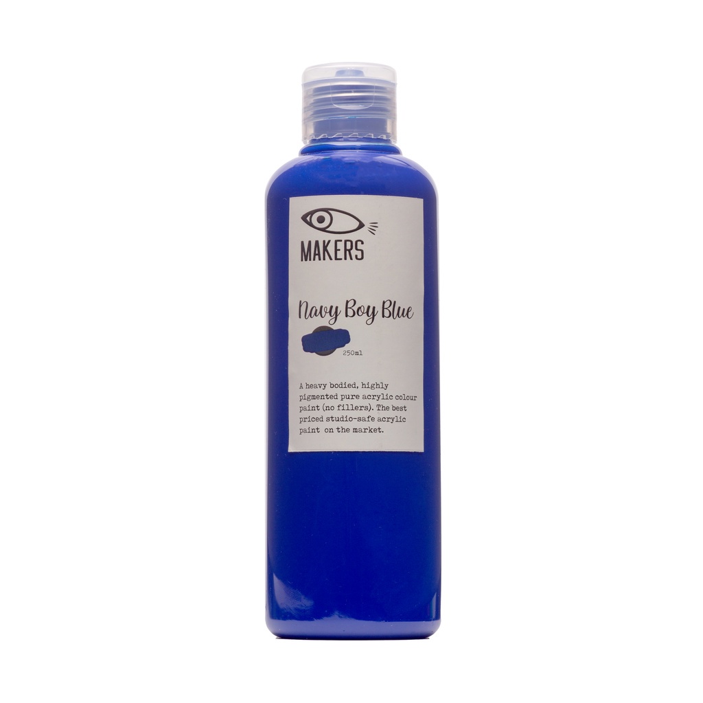 

Navy Boy Blue Acrylic Neon Paint 250ml by MAKERS