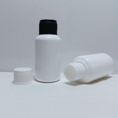 Botol Tubular 60 ML Tutup uril Putih / Botol toner 60ml putih