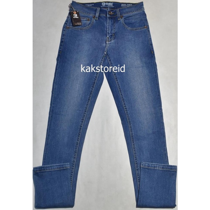 Celana Panjang Pria Emba Jeans Denim Medium Slimfit Ejs 07 Original & Lixiaomei