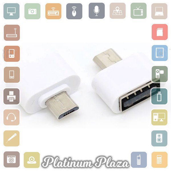 JETTING Mini OTG Adapter Micro USB ke USB Female - V8 - White`76MQQG-