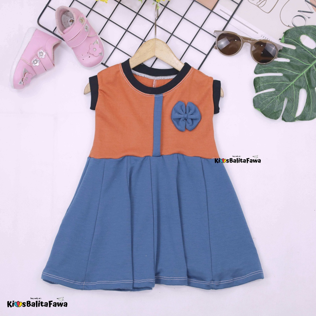 Dress Bilqis uk 1-2 Tahun / Baju Anak Perempuan Dres Yukensi Murah Grosir Harian Gaun Pesta Pakaian