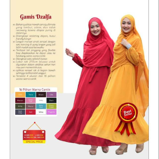 Gamis dzalfa modern by azkia hijab