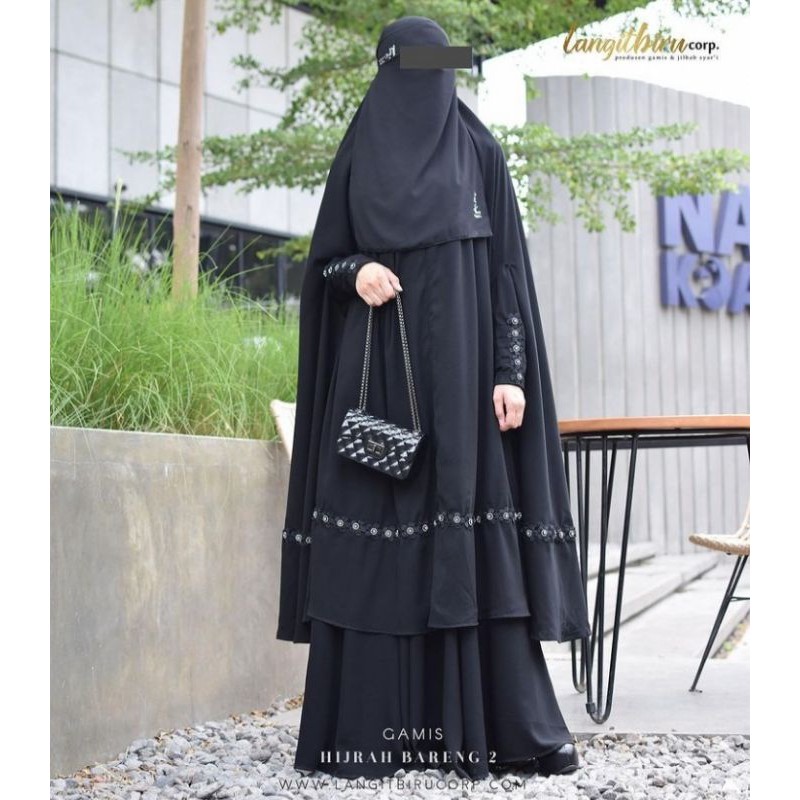 GAMIS SET HIJRAH BARENG ORI LANGIT BIRU CORP PRELOVED