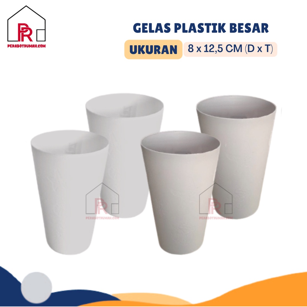 Gelas Plastik Mini dan Besar Ocean ZLG / Gelas Minum Kecil Murah