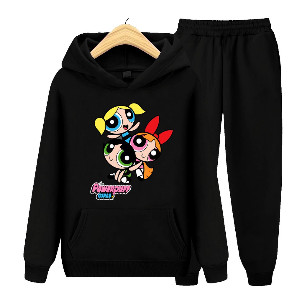 YMF - Setelan Sweater Anak Perempuan PowerPuff Girls | Setelan Anak-Remaja®