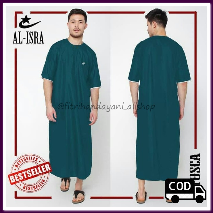 Baju Koko Gamis Oman/Jubah Gamis Pria Al Harbi Kualitas Bahan Pre KG371 Jubah Arabi Al Isra Pria Mus