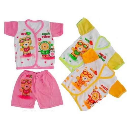 Setelan Baju Bayi Warna Pendek New Born Murah