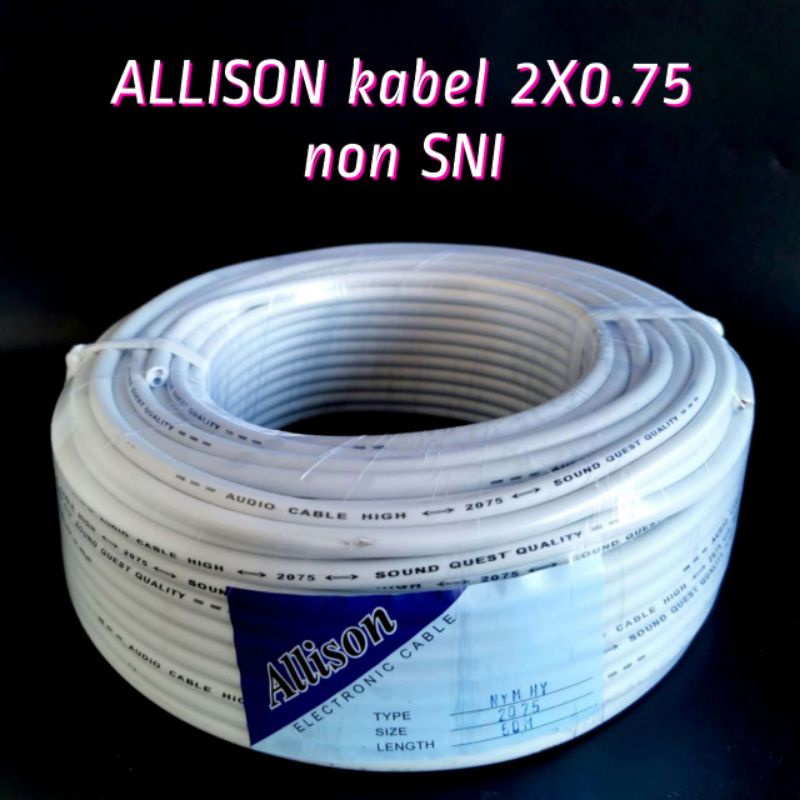 Allison Kabel Audio Putih Serabut 2x0.75