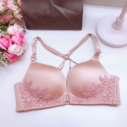 Bra (K-T15) Seamless Fashion kait depan dengan busa push up