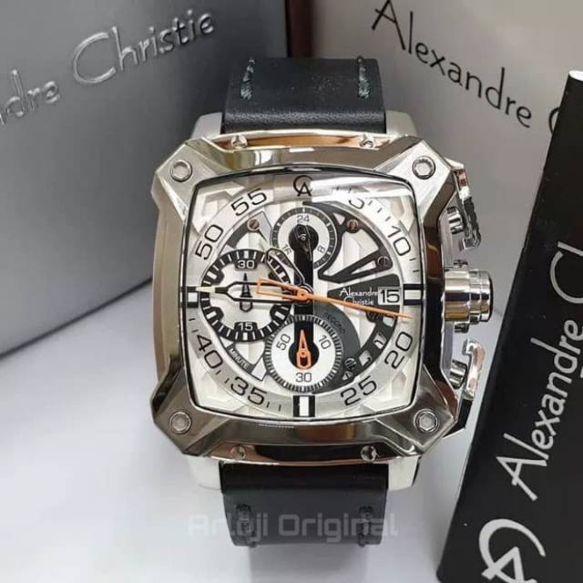 JAM TANGAN PRIA ALEXANDRE CHRISTIE AC 3038 SILVER WHITE. GARANSI RESMI 1TAHUN