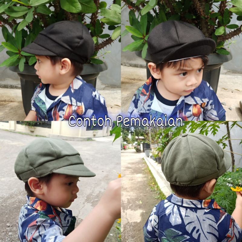 Topi Baret Polos anak Desain Kubah