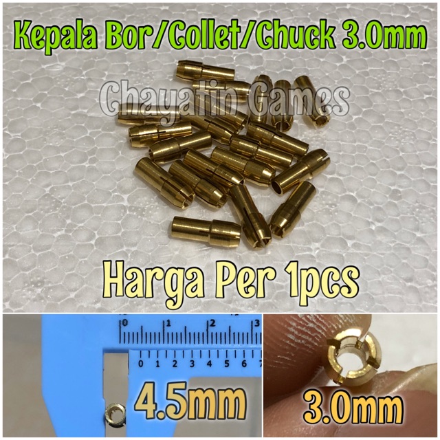 Kepala Bor - Chuck - Collet Bor Mini Untuk Ukuran mata Bor 3mm