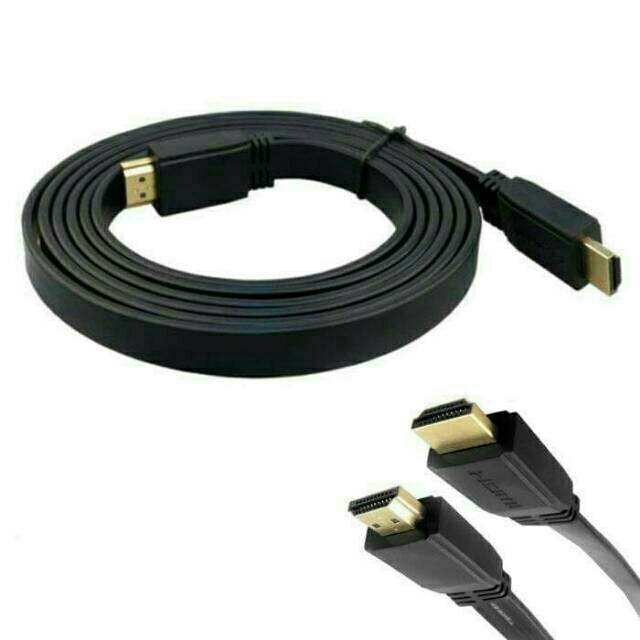 [COD] KABEL HDTV FLAT 3 METER V1.4 / DARI LAPTOP PS3 KE PROYEKTOR &amp; TV LED