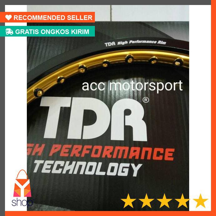 TERLARIS  Velg TDR 2 tone hitam gold / set