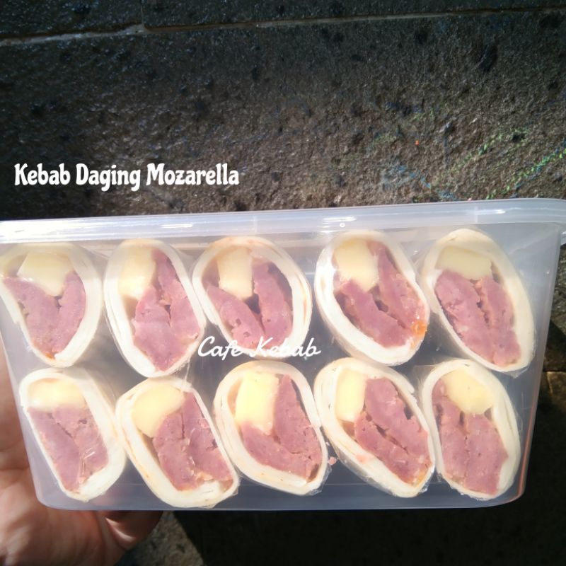 

(Pusat) Kebab frozen cafe kebab Kebab daging mozarella paling enak isi 10 pcs
