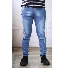 celana jeans distro pria model sobek terbaru