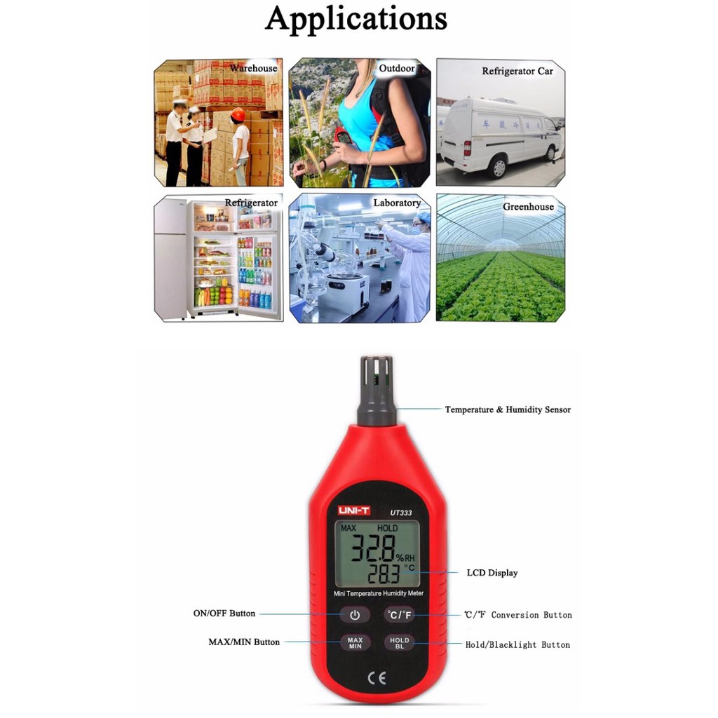 UNI-T UT333 - Mini Temperature Humidity Meter - Pengukur Kelembaban