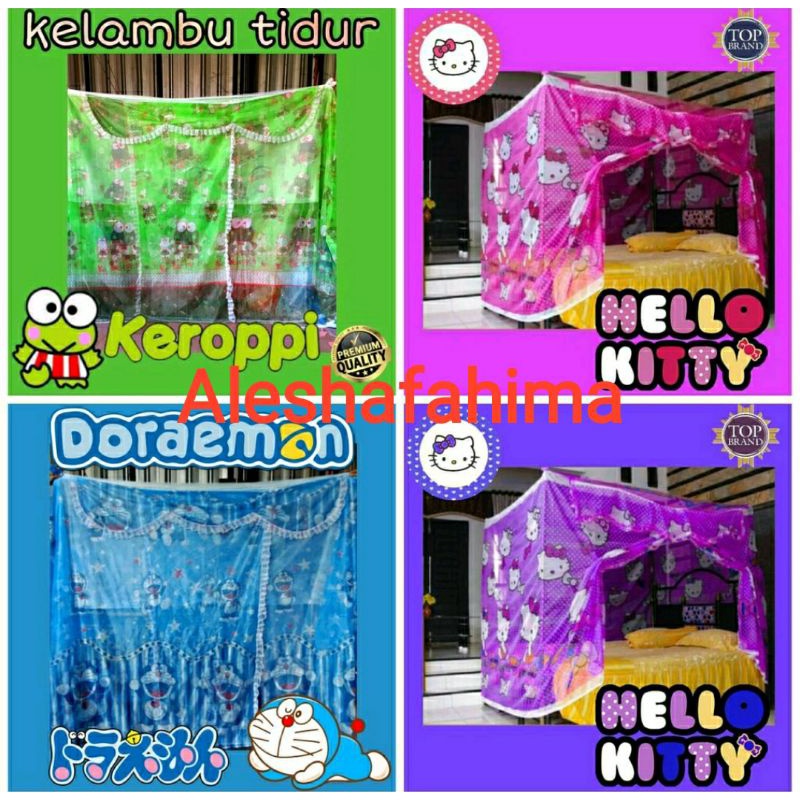 KELAMBU KOTAK KARAKTER HELLO KITTY UK 180x200 JUMBO